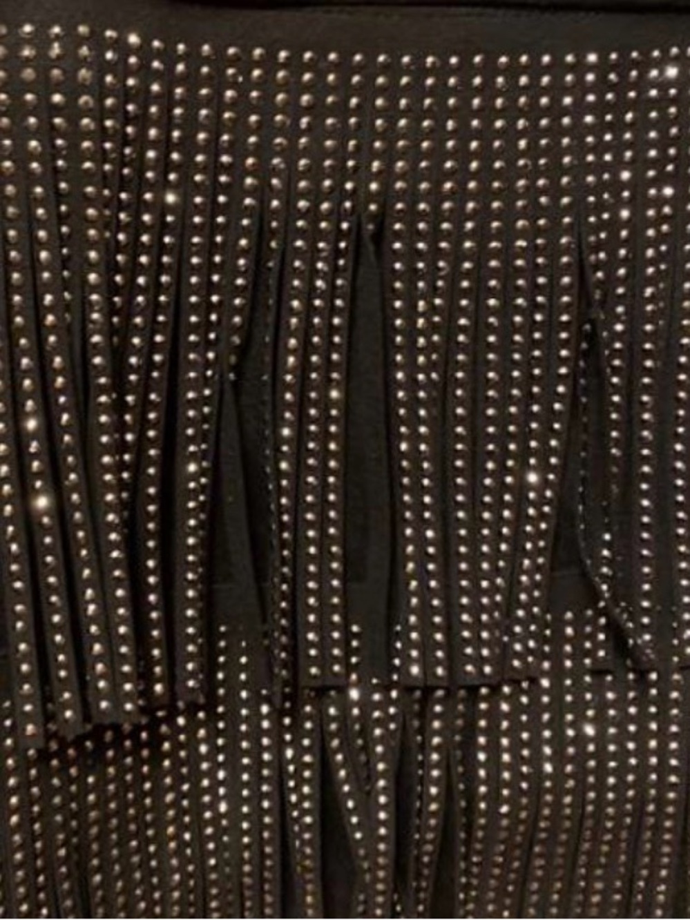 Vero Moda Black Studded Fringe Mini Skirt - Picture 5 of 6